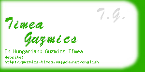 timea guzmics business card