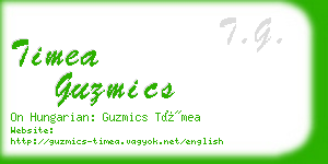 timea guzmics business card